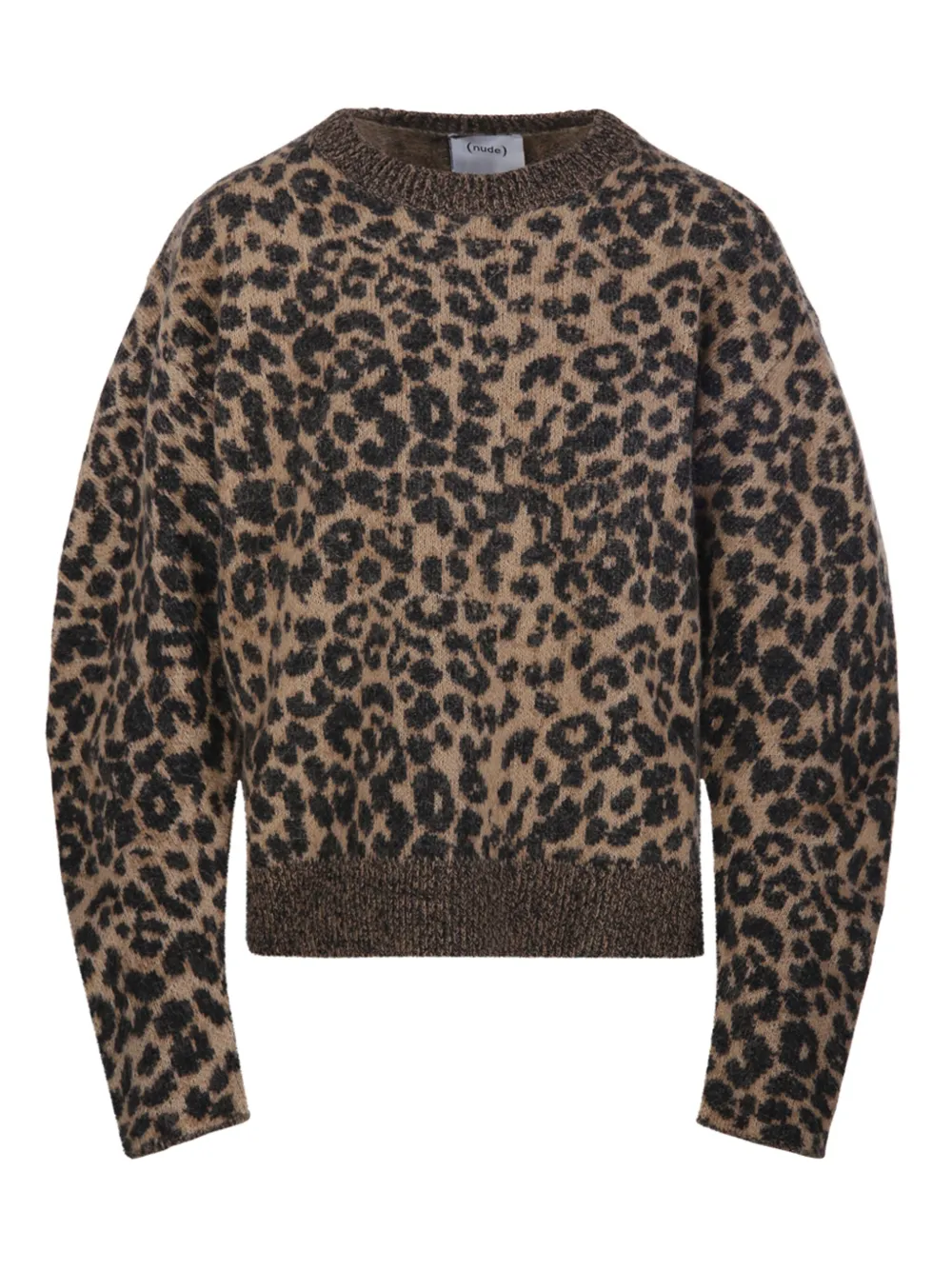Nude leopard-print sweater | Brown | Image 1