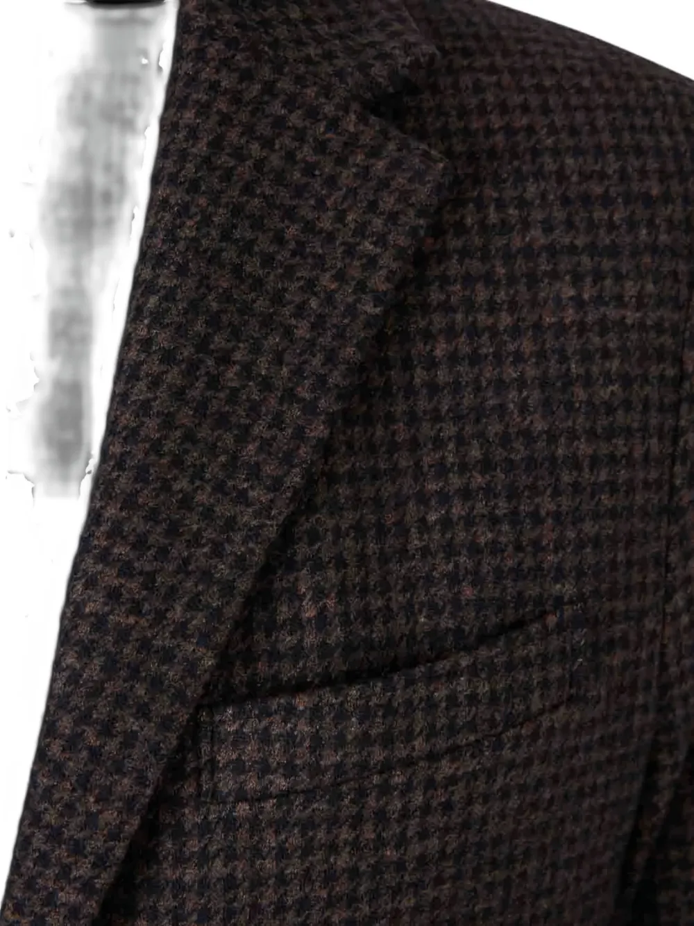 Harris Wharf London Houndstooth Single-breasted Blazer In Brown