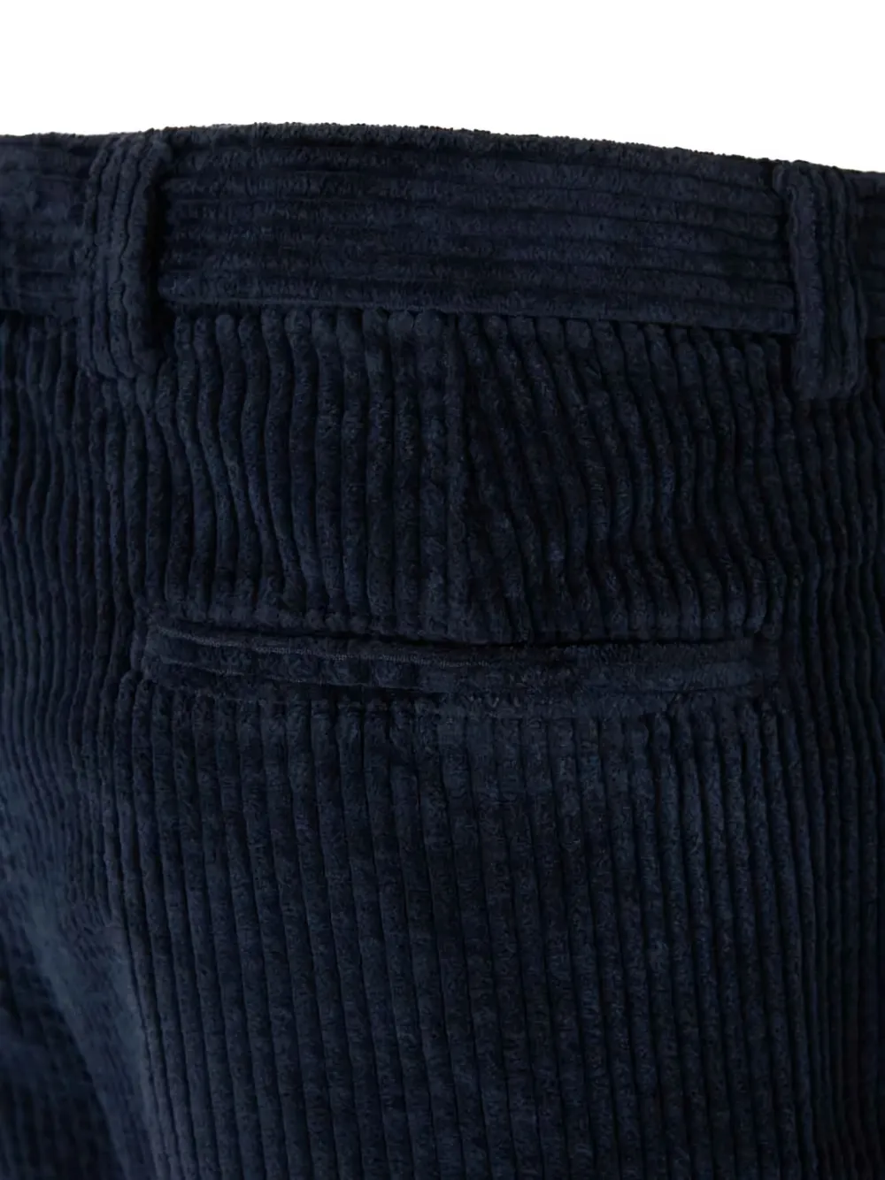 Berwich Pleated Corduroy Trousers In Blue