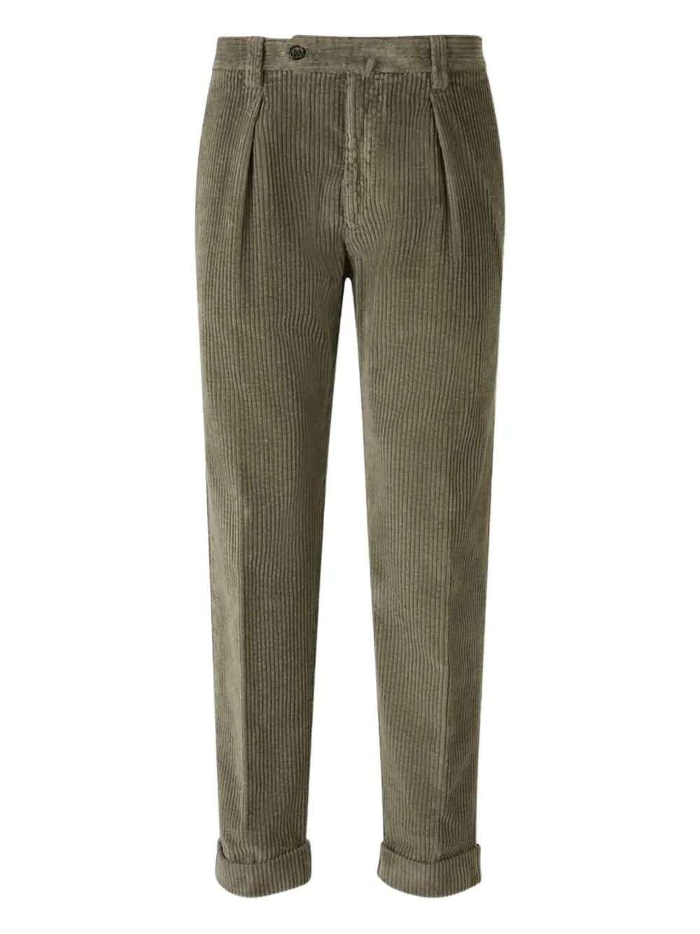 Berwich pleated corduroy trousers | Green | Image 1