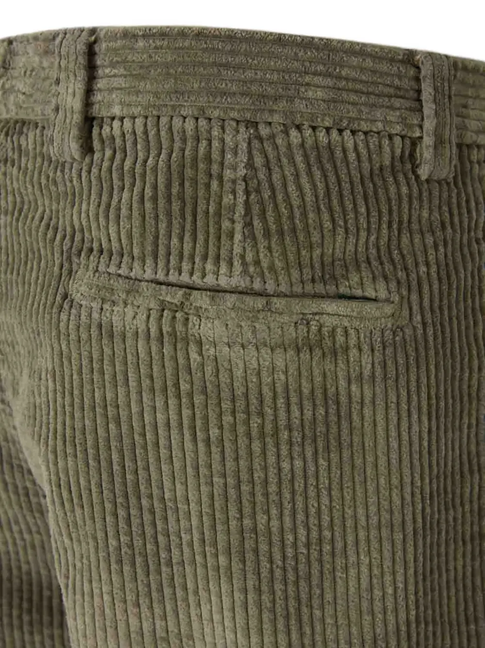 Berwich Pleated Corduroy Trousers In Green