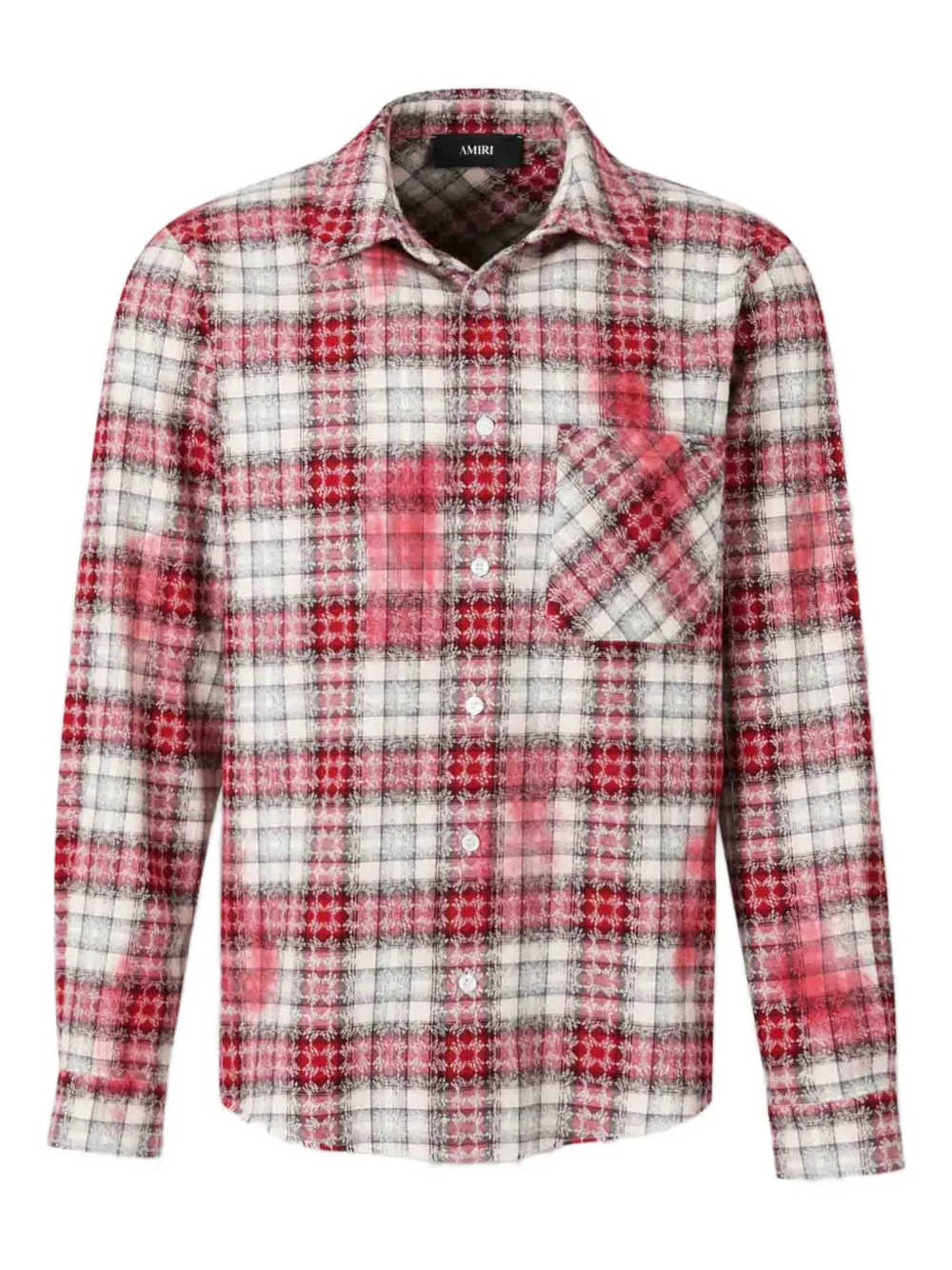 AMIRI checked spray-painted shirt - レッド AMIRI checked spray-painted shirt - レッド