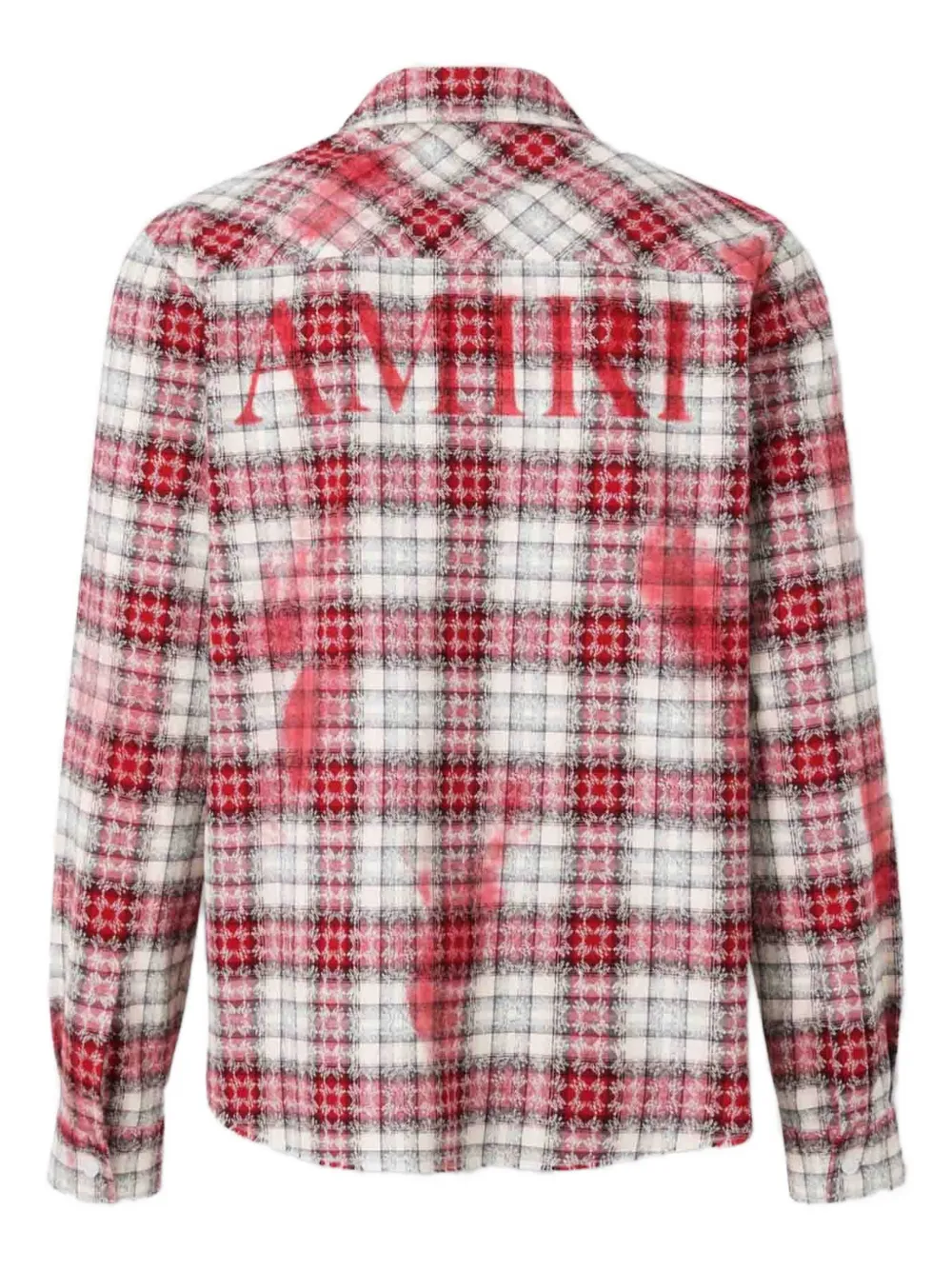 AMIRI checked spray-painted shirt - Rood