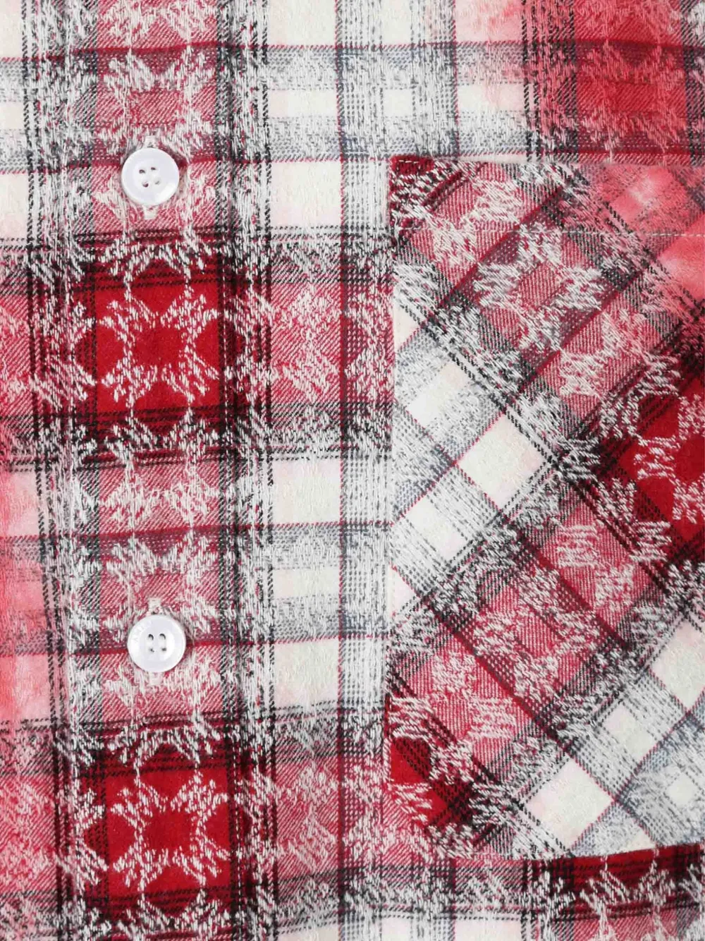 Amiri Checked Spray-painted Shirt - Red 