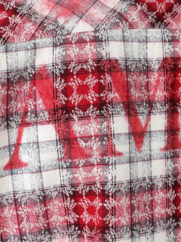 AMIRI Checked spray-painted Shirt | Red | FARFETCH