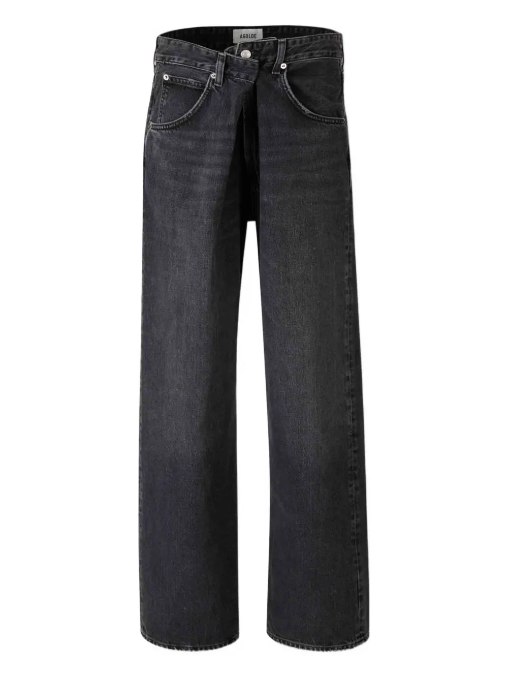 AGOLDE buttoned straight-leg jeans | Black | Image 1
