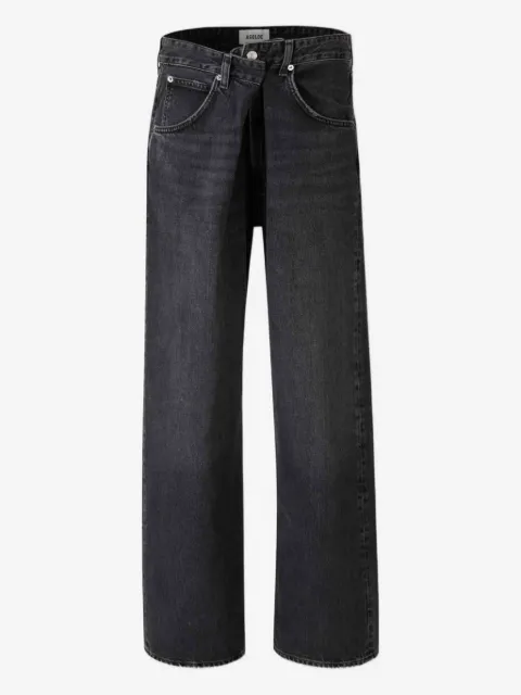 AGOLDE Calça jeans reta com botões