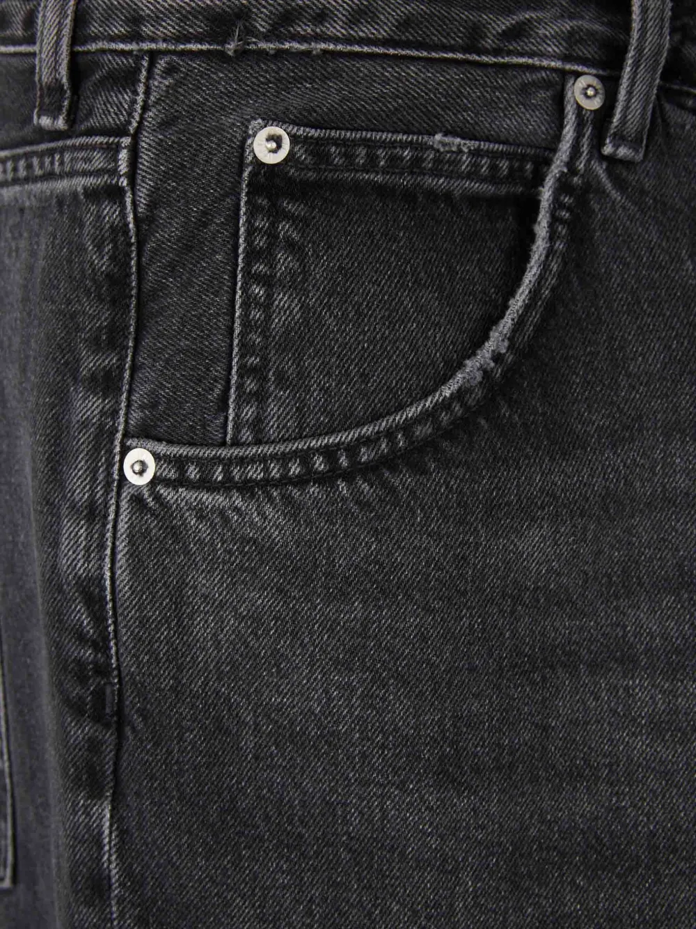 Agolde Buttoned Straight-leg Jeans In Black
