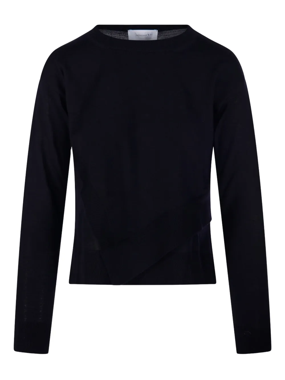 Daniele Fiesoli Asymmetric Draped Sweater In Animal Print
