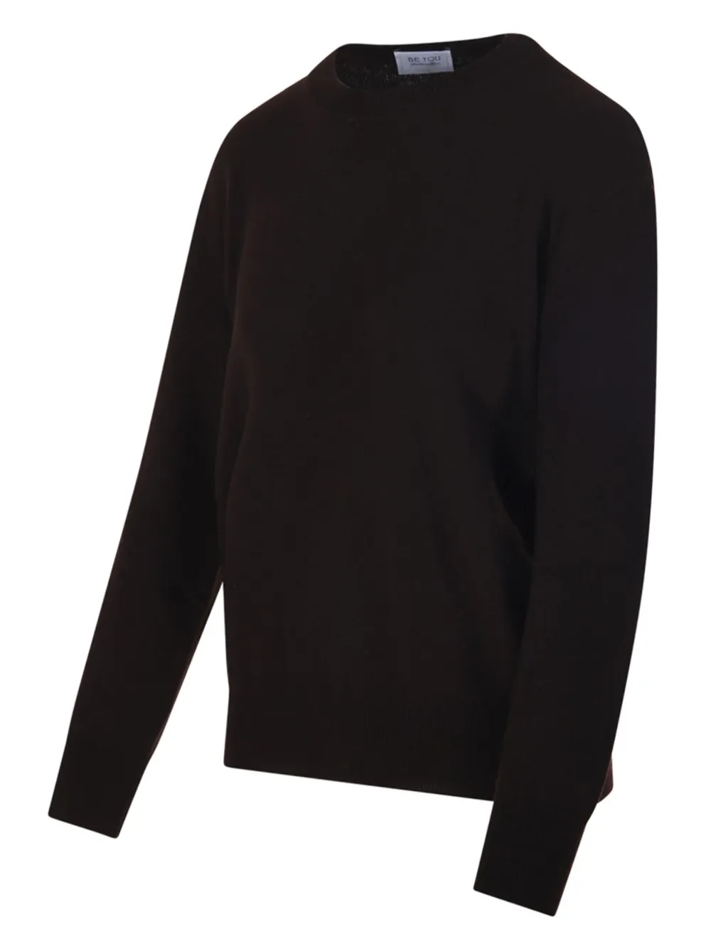 Beyou Round-neck Cashmere Knit In Brown