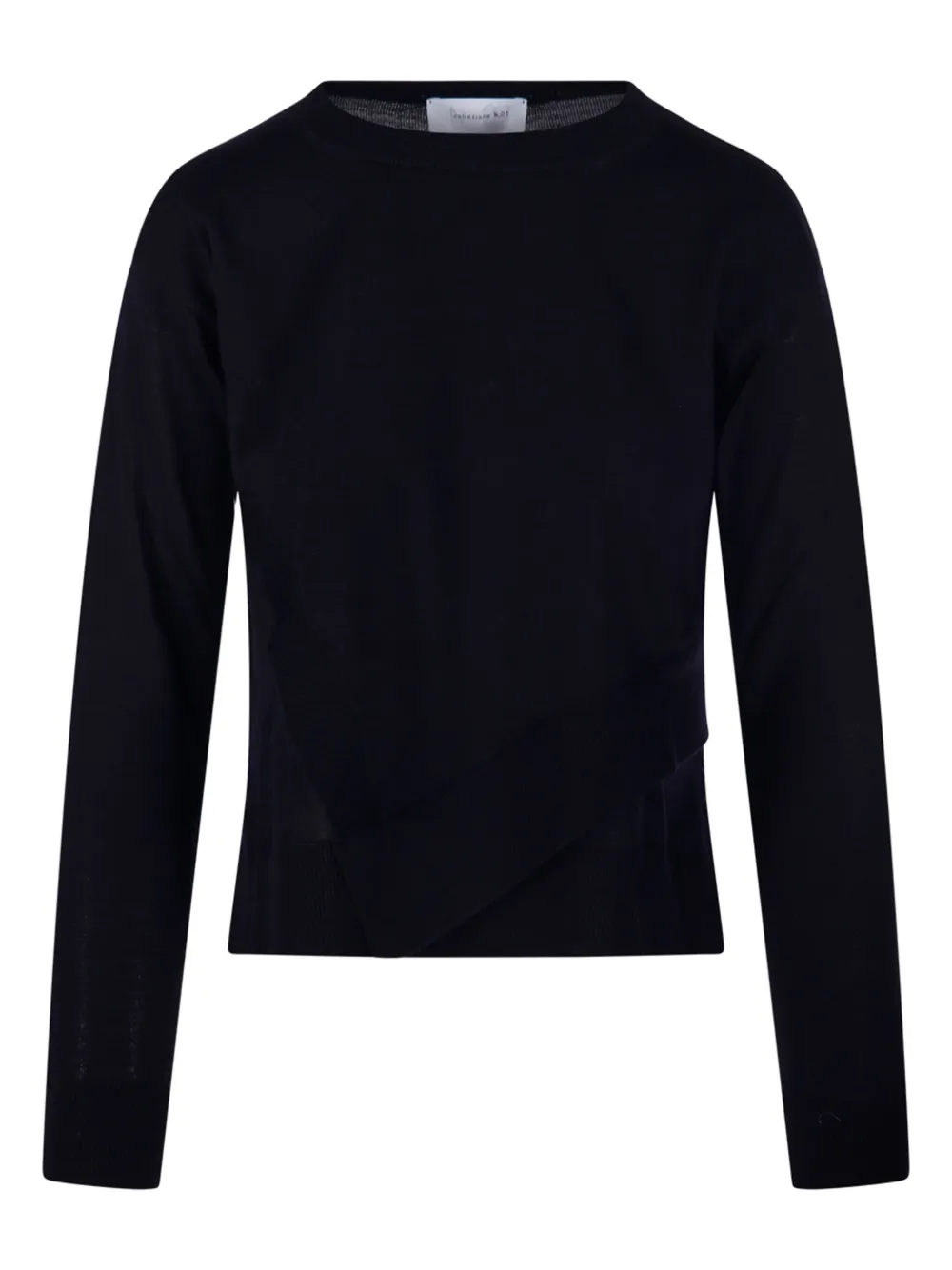 Daniele Fiesoli Asymmetric-hemline Wool Top In Blue