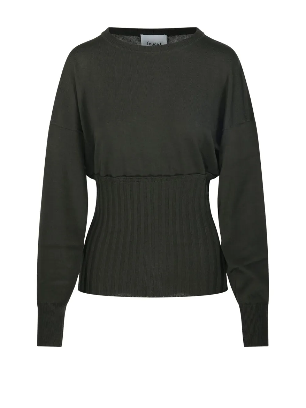 Nude Maglione a coste - Verde