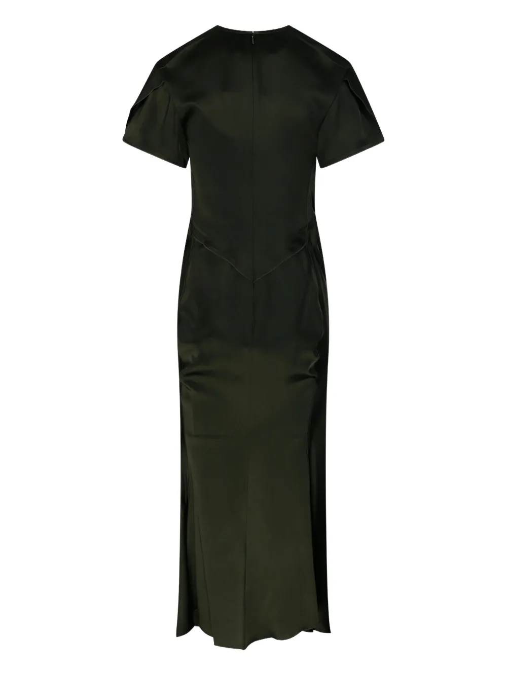 Victoria Beckham twisted V-neck midi dress - グリーン Victoria Beckham twisted V-neck midi dress - グリーン