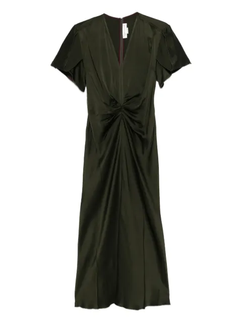 Victoria Beckham twisted V-neck midi dress