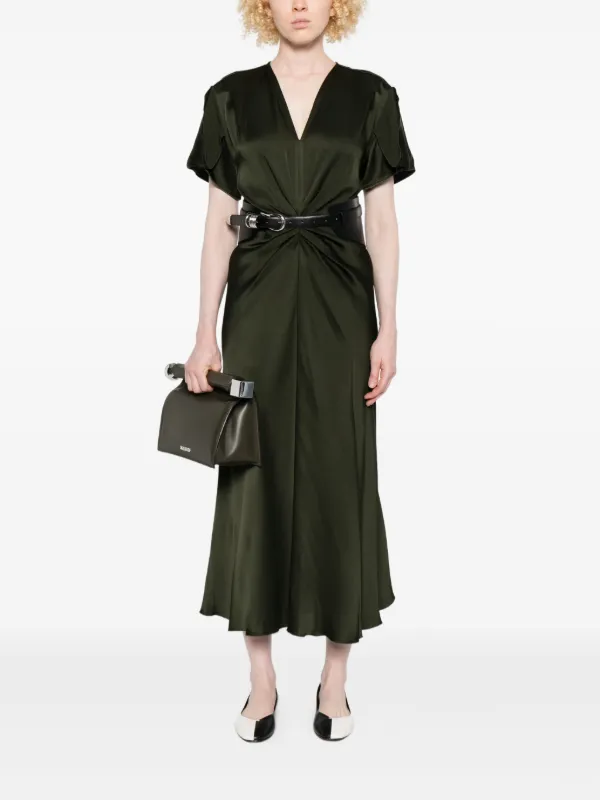 knee length dresses for ladies Women's Blush Cowl Neck Midi Dress