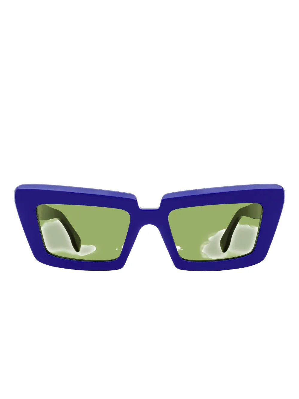 Retrosuperfuture Coccodrillo Pointed-edge Sunglasses In Blue