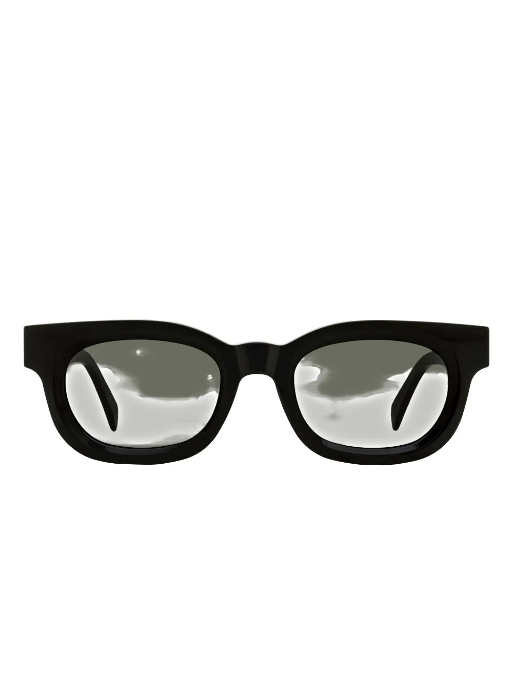 Retrosuperfuture Sempre Sculptural Oval-frame Sunglasses In Black