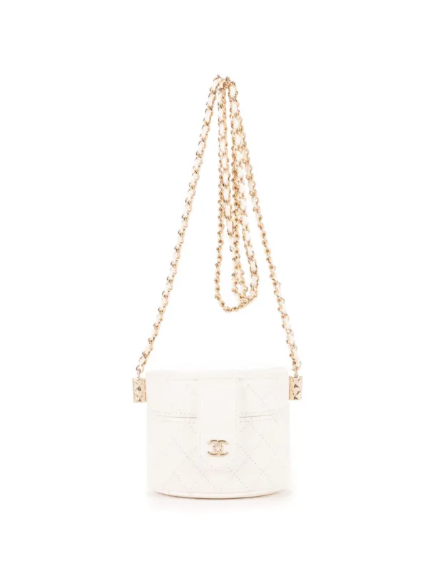 CHANEL Pre-Owned キルティング バニティバッグ | ホワイト | FARFETCH JP