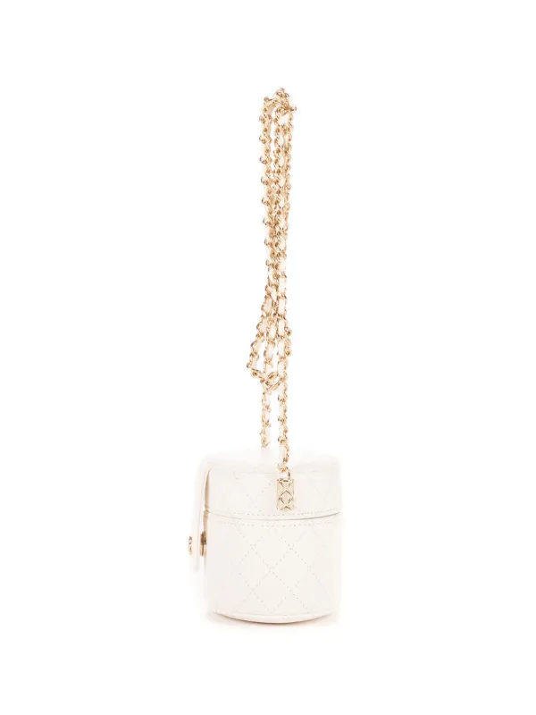 CHANEL Pre-Owned キルティング バニティバッグ | ホワイト | FARFETCH JP