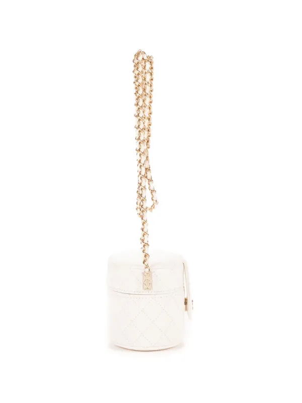 CHANEL Pre-Owned キルティング バニティバッグ | ホワイト | FARFETCH JP