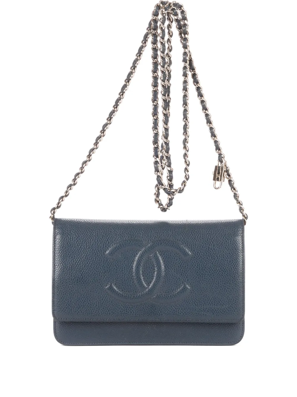 CHANEL Pre-Owned Borsa a spalla in pelle 2000 - Grigio