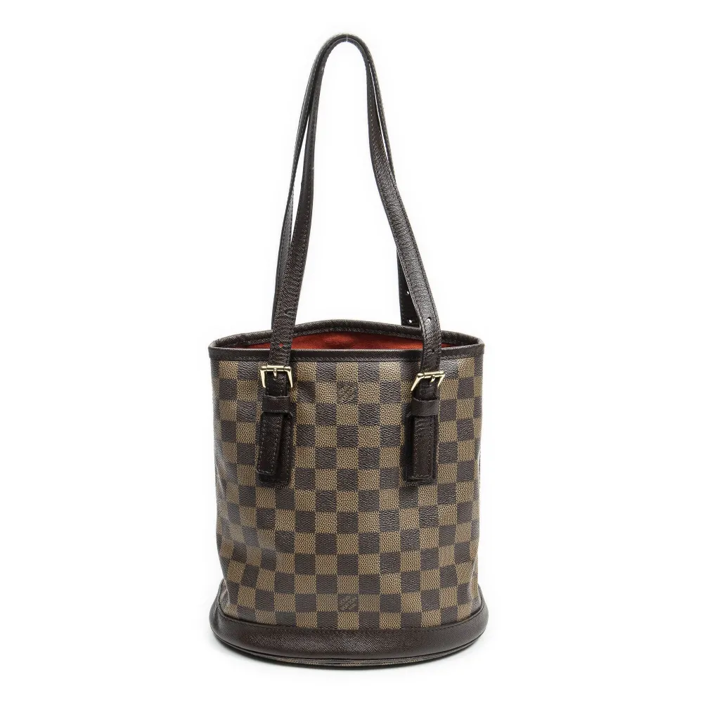 Louis Vuitton Pre-Owned Borsa a secchiello a quadri - Marrone
