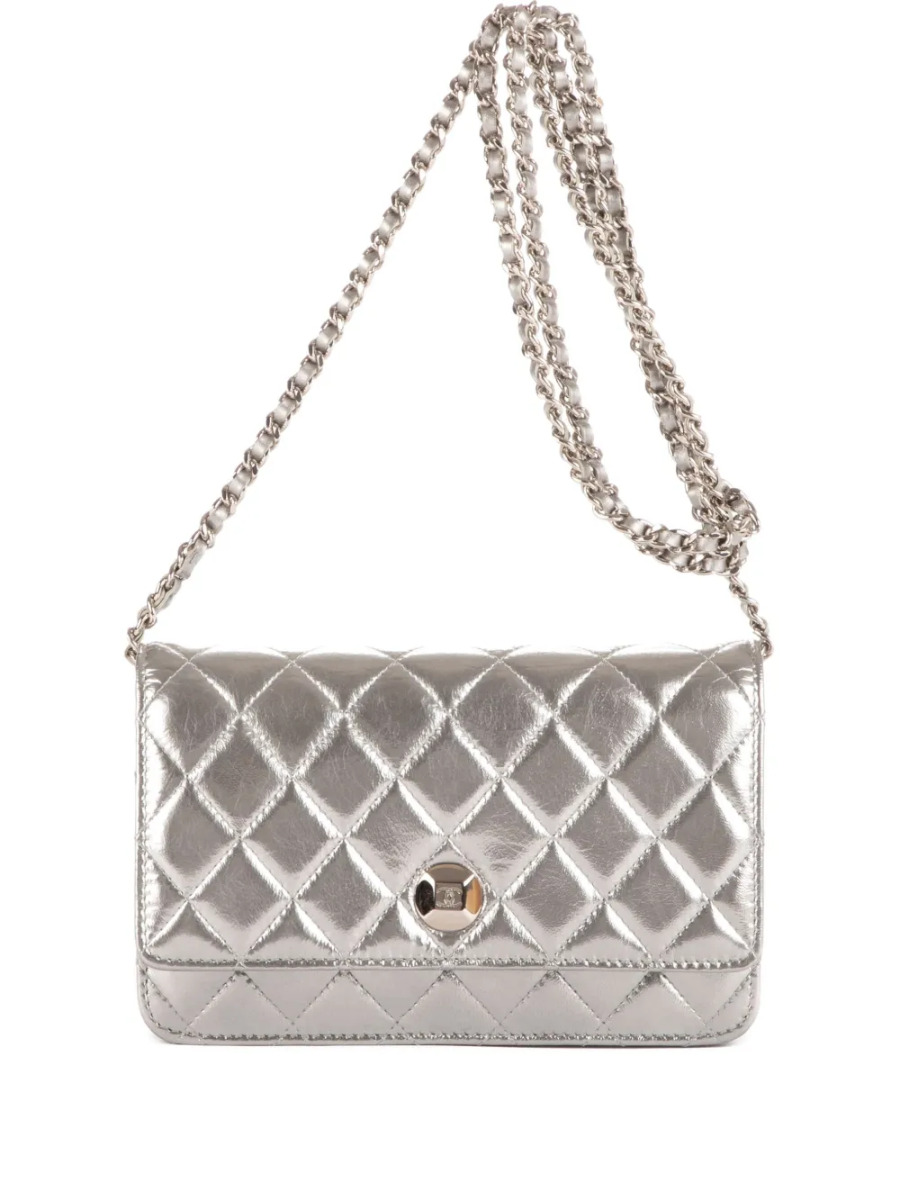 CHANEL Pre-Owned Borsa trapuntata con catena - Grigio