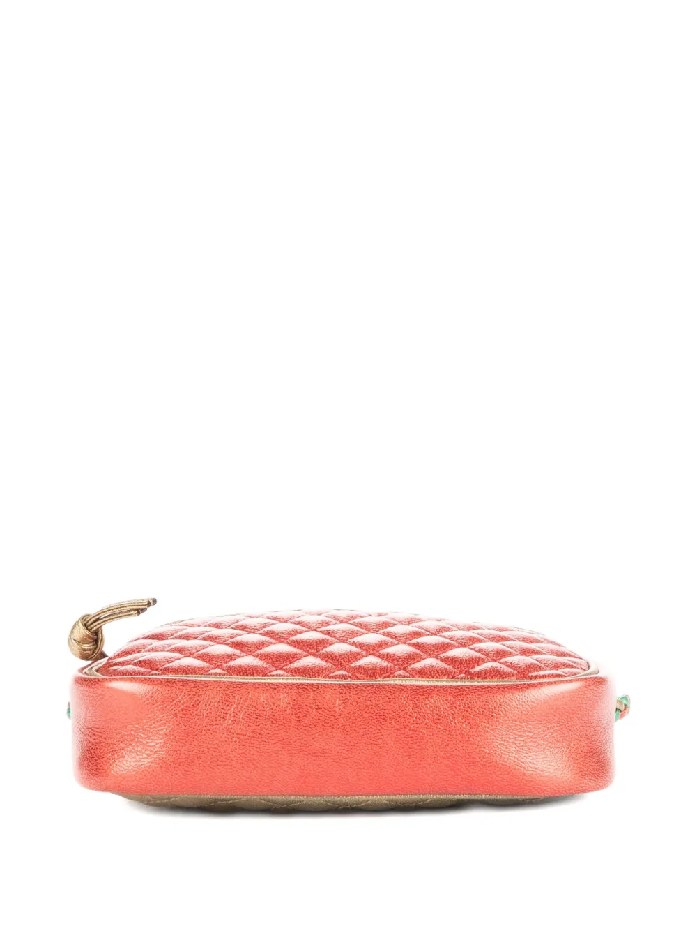 Diamond-Quilting Leather Cross-Body Bag