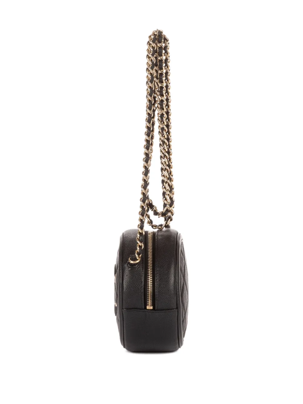 Chanel Pre-owned Quilted Cross Body Bag in Black, view 3