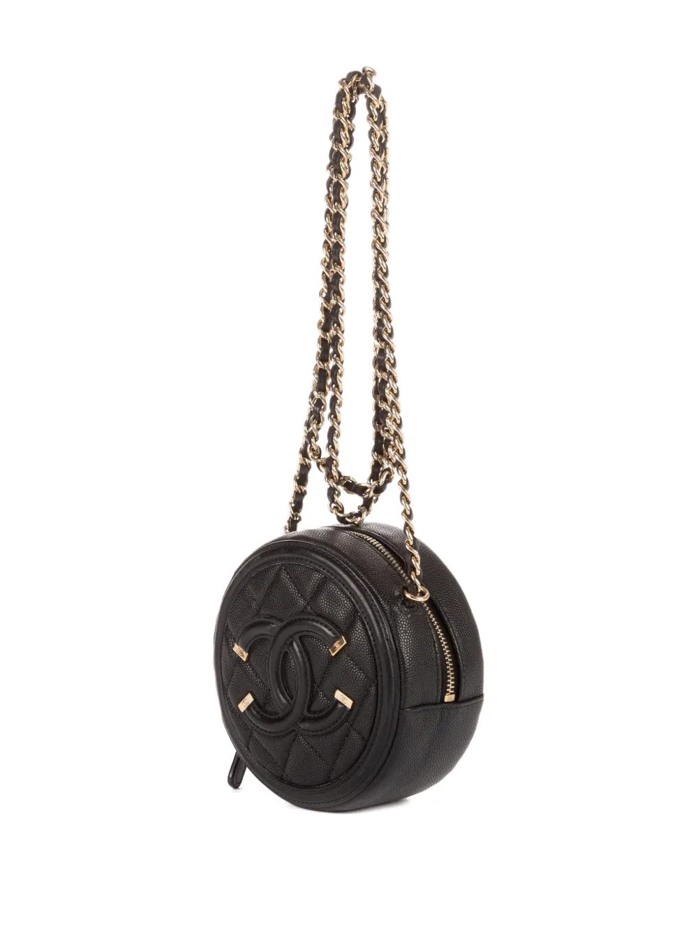 Chanel Pre-owned Quilted Cross Body Bag in Black, view 2