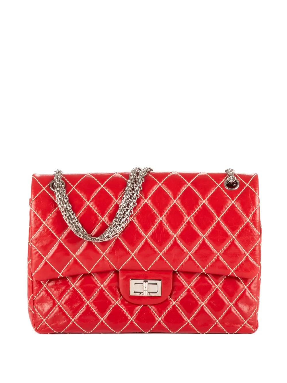 CHANEL Pre-Owned Borsa a spalla 2.55 Large 227 Reissue Double Flap - Rosso