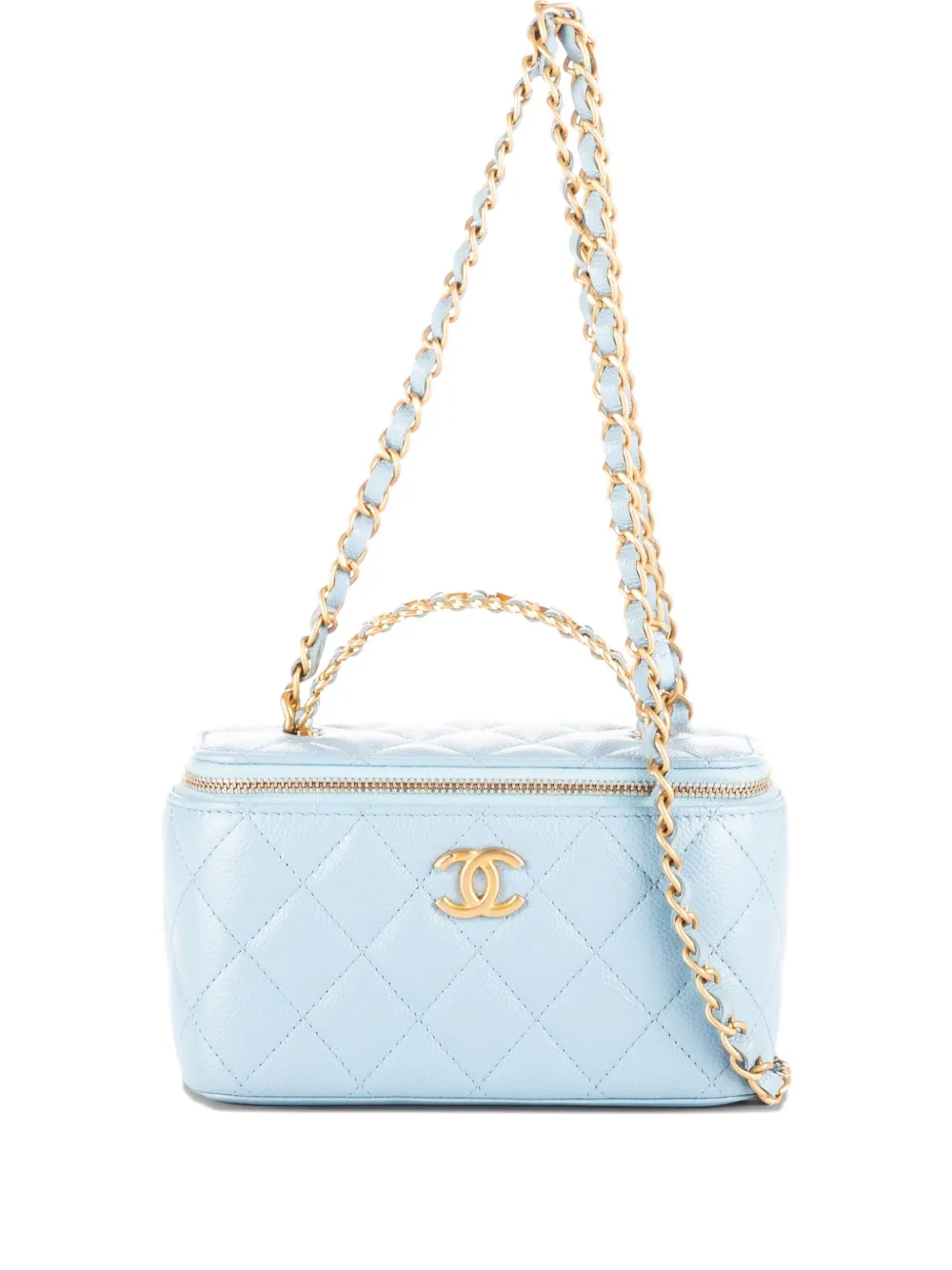 CHANEL Pre-Owned Borsa trapuntata con catena - Blu