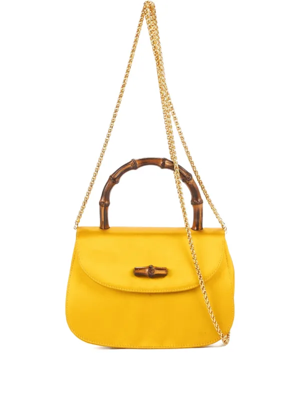 Gucci Pre-Owned Bamboo 2wayハンドバッグ | イエロー | FARFETCH JP