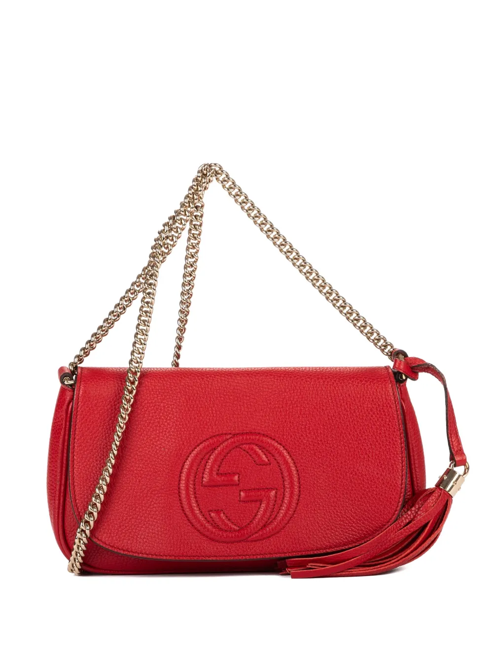 Gucci Pre-Owned Borsa con nappa e catena anni 2000 - Rosso