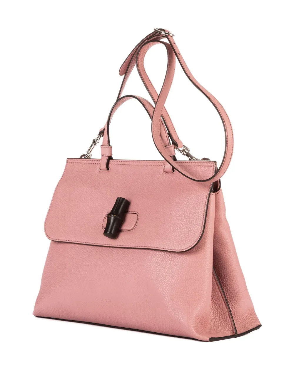 Bamboo-Detail Top-Handle Bag