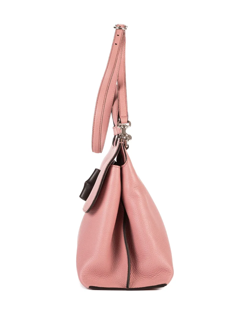 Bamboo-Detail Top-Handle Bag