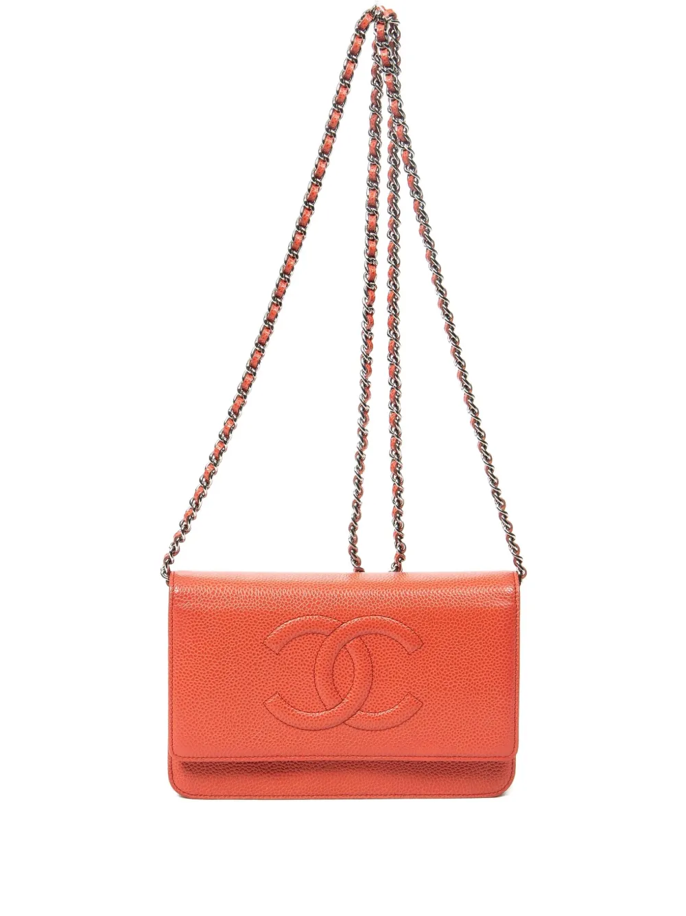 CHANEL Pre-Owned Borsa a tracolla CC goffrata - Rosso