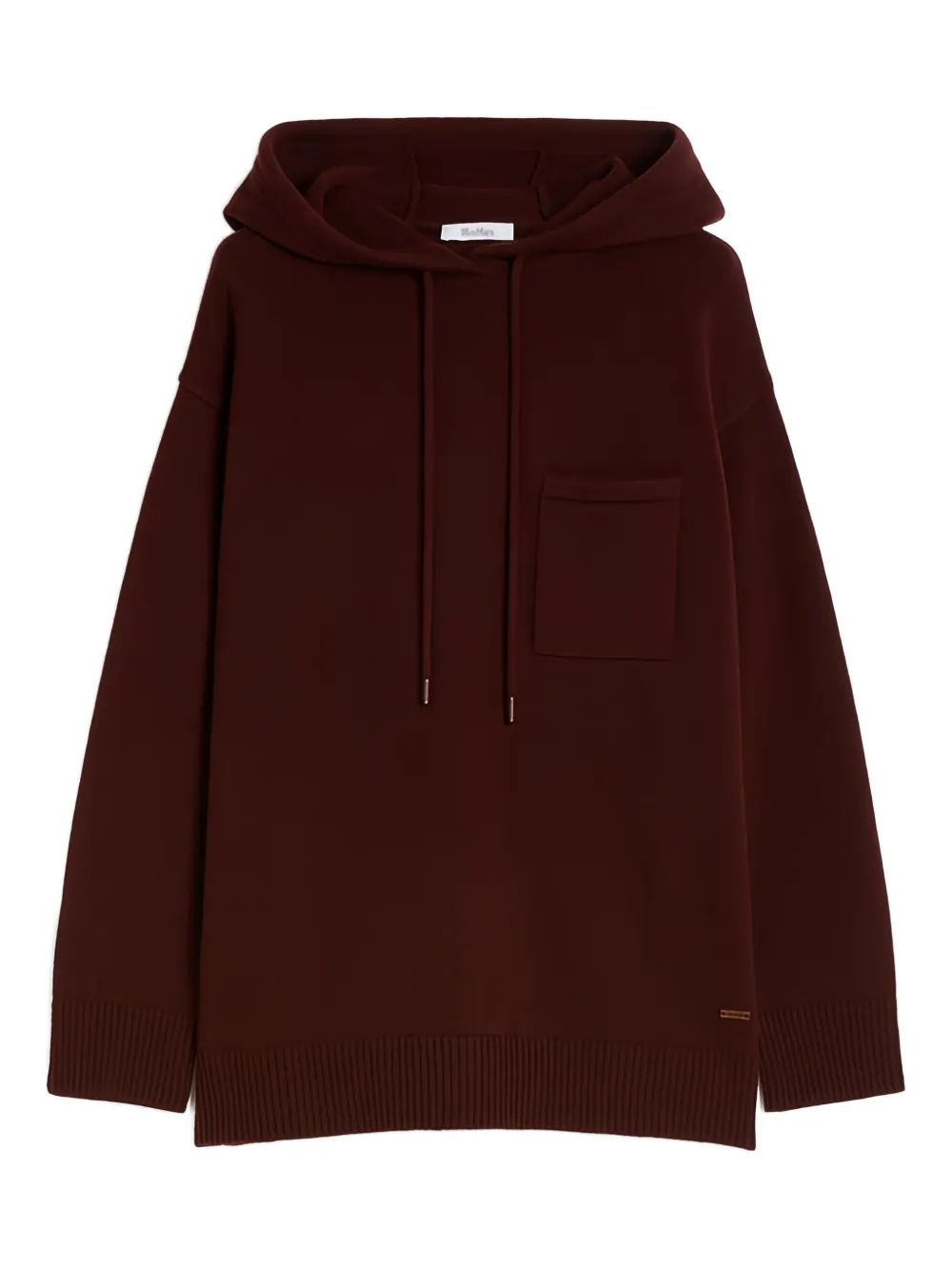 Max Mara Chest-pocket Hoodie In Red