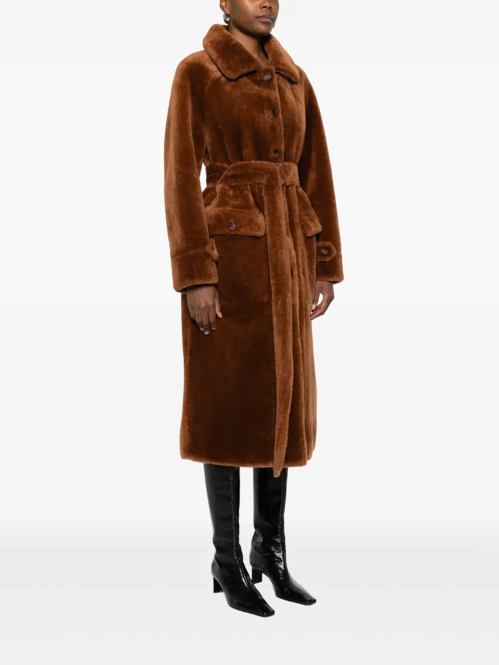 Urbancode Jas met ceintuur Bruin