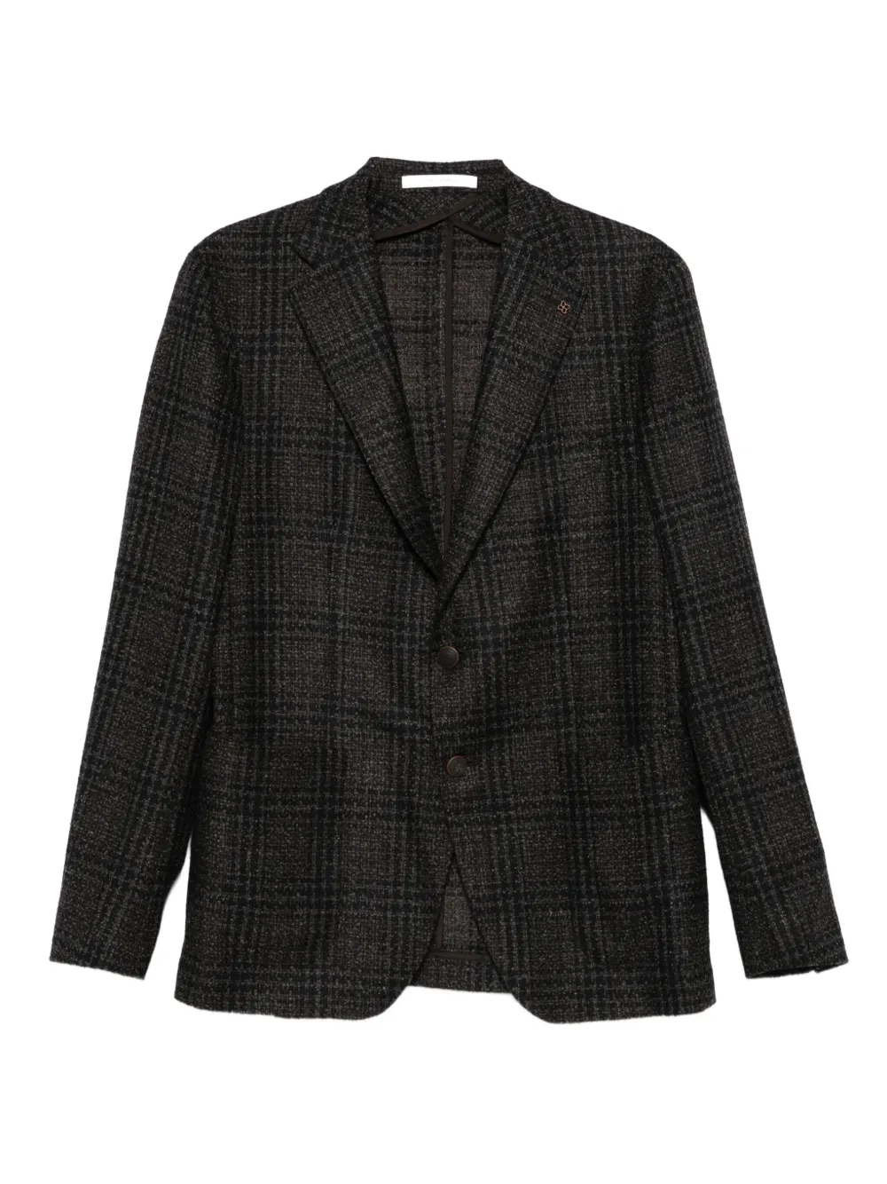 Tagliatore checked wool-blend blazer | Brown | Image 1