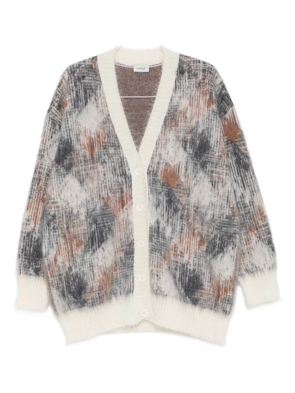 Mrz Abstract-pattern Button Cardigan In Multi