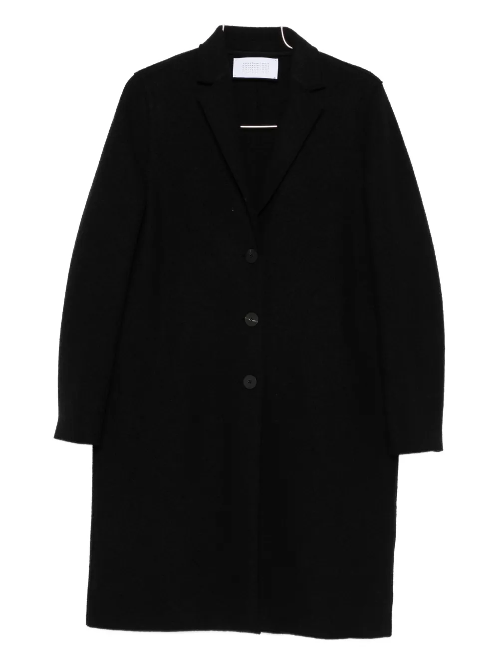 Harris Wharf London Button-front Wool Coat In Black