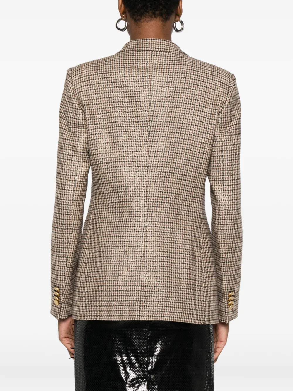 Tagliatore Blazer met pied-de-poule print Beige