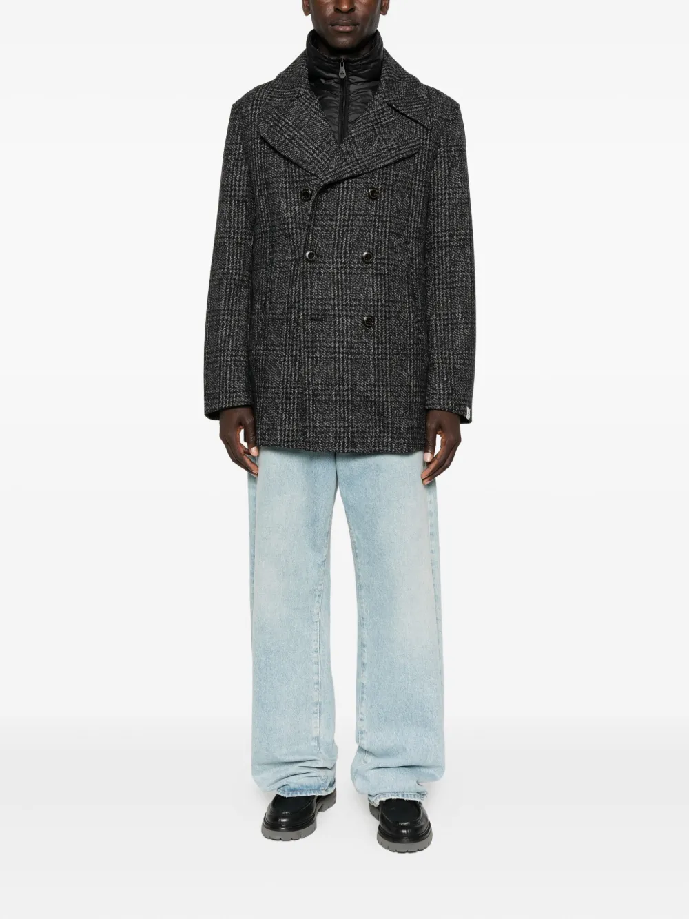 Peuterey double-breasted checked coat | Double Breasted Coats | Image 2