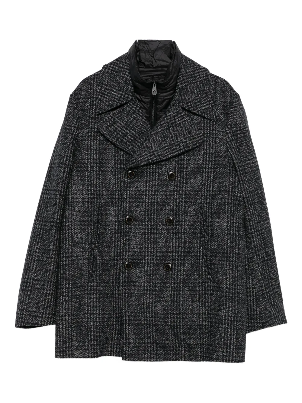 Peuterey double-breasted checked coat | Grey | Image 1