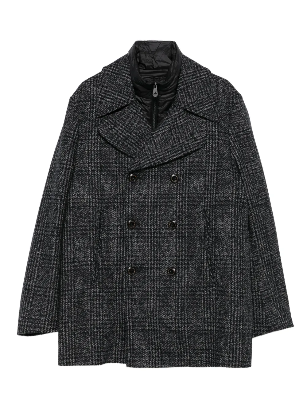 Peuterey double-breasted checked coat | Grey | Image 1