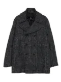 Peuterey double-breasted checked coat - Grey