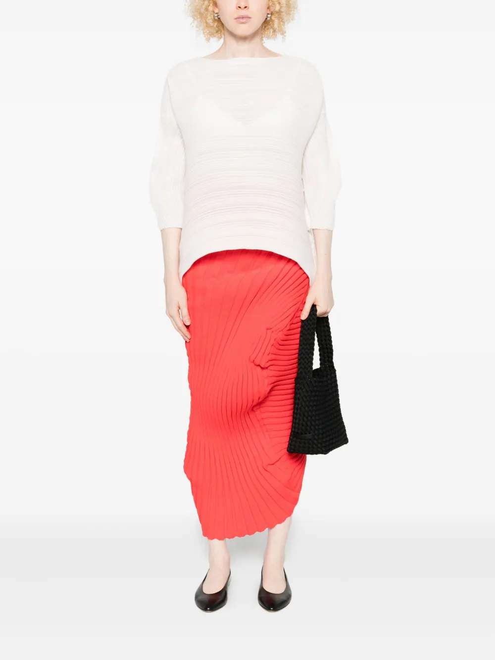Pleats Please Issey Miyake pleated blouse - Wit