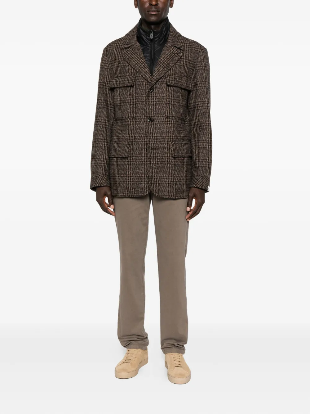 Peuterey check-pattern flap-pocket blazer | Blazers | Image 2