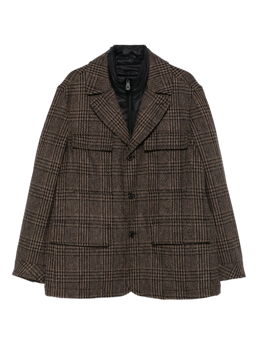 Peuterey check-pattern flap-pocket blazer | Brown | Image 1